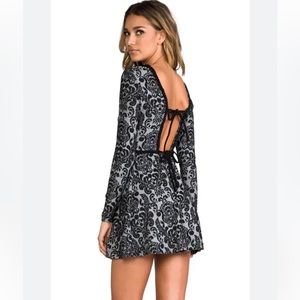 Dolce Vita Azalia Baroque Knit Dress in Black/Grey Size Small